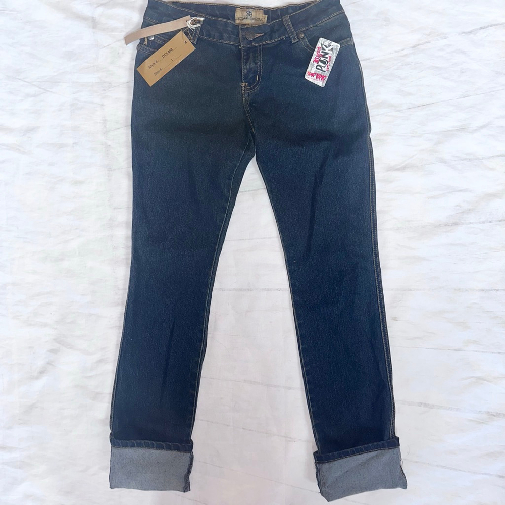 RARE NOS Junior’s Size 1 Hot Topic Daang Goodman Royal Bones Y2K Skinny Jeans